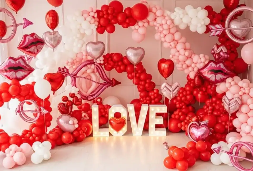 valentine balloon decor